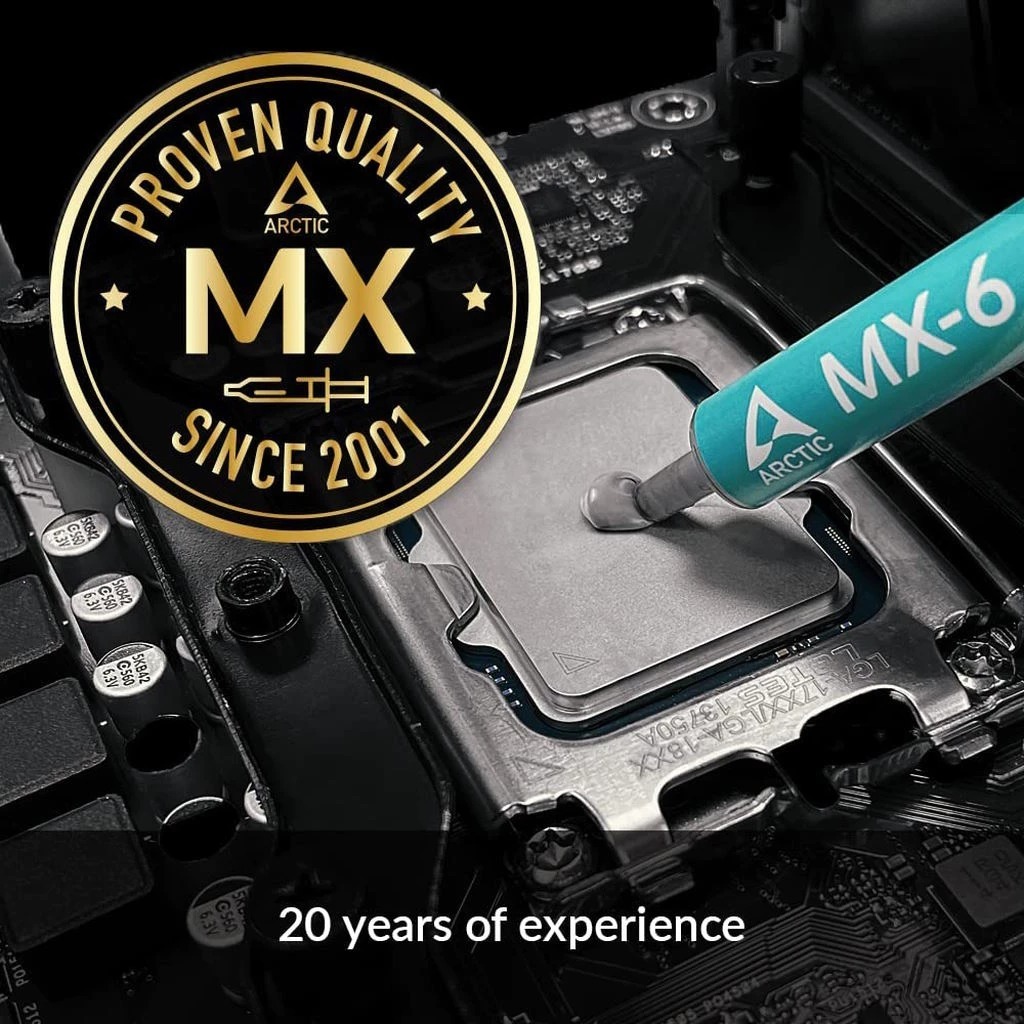 Arctic Silicone MX-6 Thermal Compound 4 กรัม  mx4 ซิลิโคนระบายความร้อน ลดความร้อนอย่างดี cpu gpu
