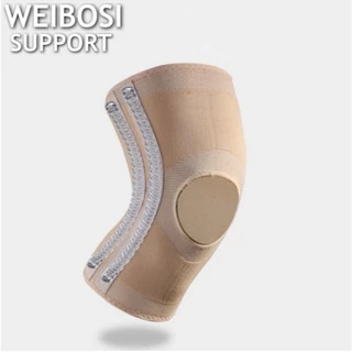 Weibosi knee support ผ้าสวมซัพพอร์ตหัวเข่าเสริมสปิง ลดการบาดเจ็บหัวเข่า เอ็นเข่า แนะนำรอบเข่า 32-55cm.