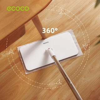 ecoco ไม้ถูพื้น ใช้แล้วทิ้ง ไม้ม๊อบ กระดาษเปียก กระดาษแห้ง ไม้ม็อบดันฝุ่น หมุนได้ 360 องศา รุ่น E2225/E2226/E2227