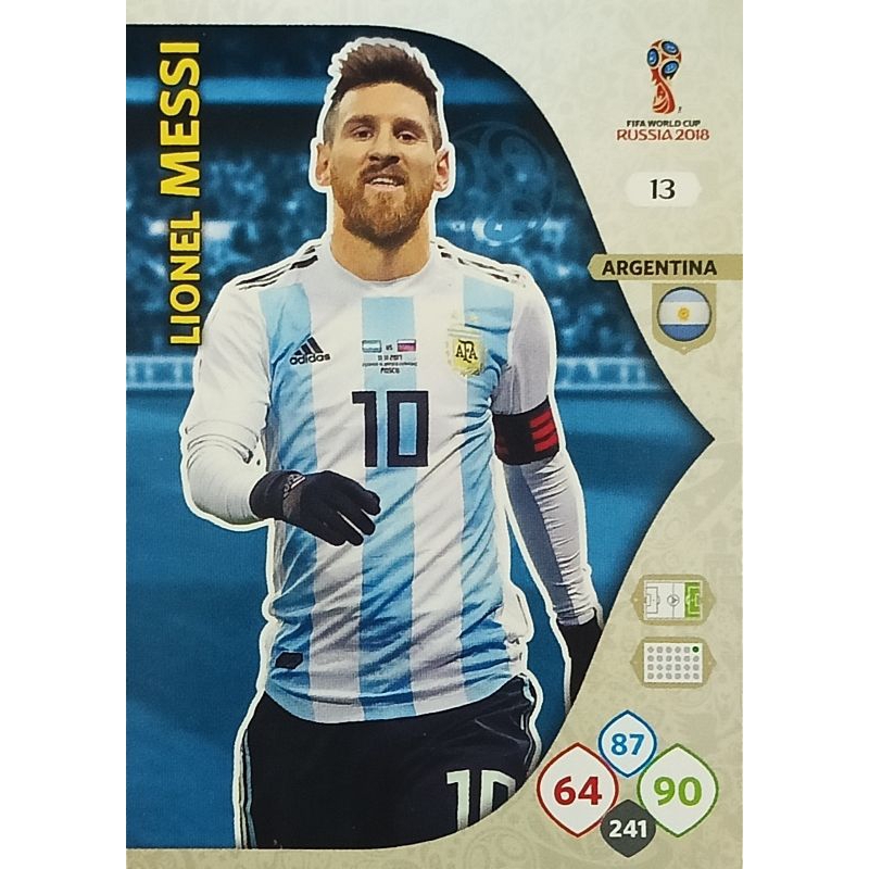 CARD MESSI WOLD RUSSIA 2018 #13 PANINI.ADRENALYN XL ARGENTINA