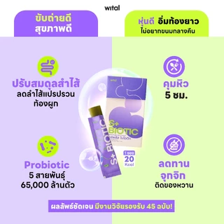 WITAL S+BIOTIC เจลลี่โพรไบโอติกส์ ปรับสมดุลลำไส้ คุมหิว เสริมระบบภูมิคุ้มกัน