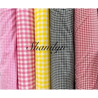 🔥ถูกมาก มีมากกว่าปก🔥ผ้าคอตตอน TC ลายตาราง หน้ากว้าง 44 นิ้ว ราคาต่อหลา พร้อมส่ง Cotton ผ้าเมตร ผ้าหลา ผ้าตัดเสื้อ