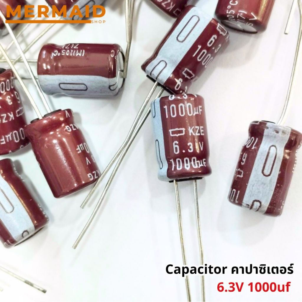 1000uf 6.3V Capacitor คาปาซิเตอร์ ตัวเก็บประจุ (1 ตัว) สินค้าในไทย