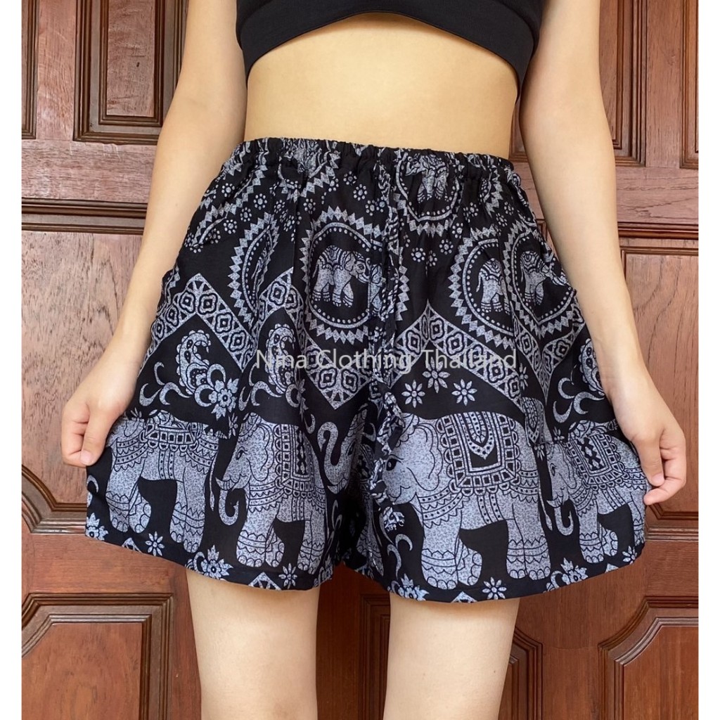 กางเกงขาสั้น กางเกงลายช้าง Elephant pants Thai pants Shorts - รูปที่ 5