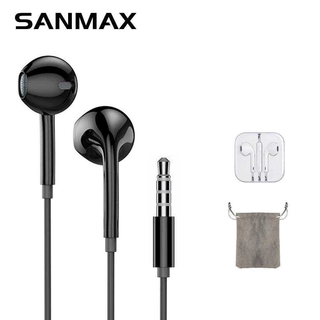 Sanmax หูฟังมีไมโครโฟน 3.5mm / Type-C / Lightning สำหรับ Android thumbnail 7