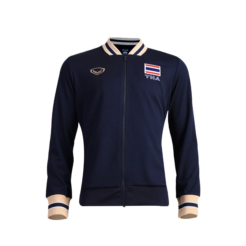 Grand Sport เสื้อวอร์มทีมชาติไทย 2024 รหัส 023-211 (สีกรม) *SC13/7