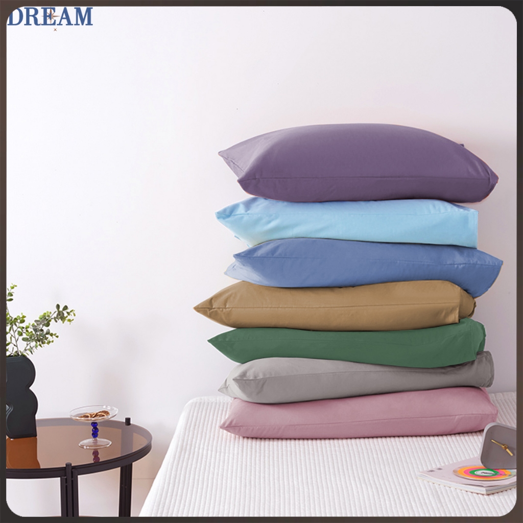 D-ream ปลอกหมอน สีพื้นเรียบ Pillowcase 19 x 29 นิ้ว (48 x 74 cm)