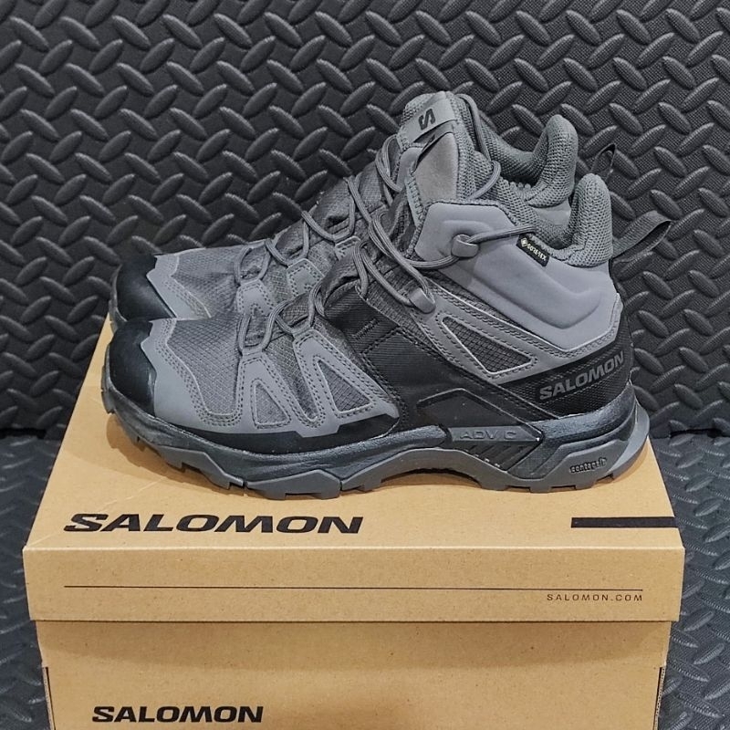 (Used Like New) Salomon - X Ultra Forces Mid GTX สีเทา/ดำSize 6.5UK/EU40/25CM มือสอง