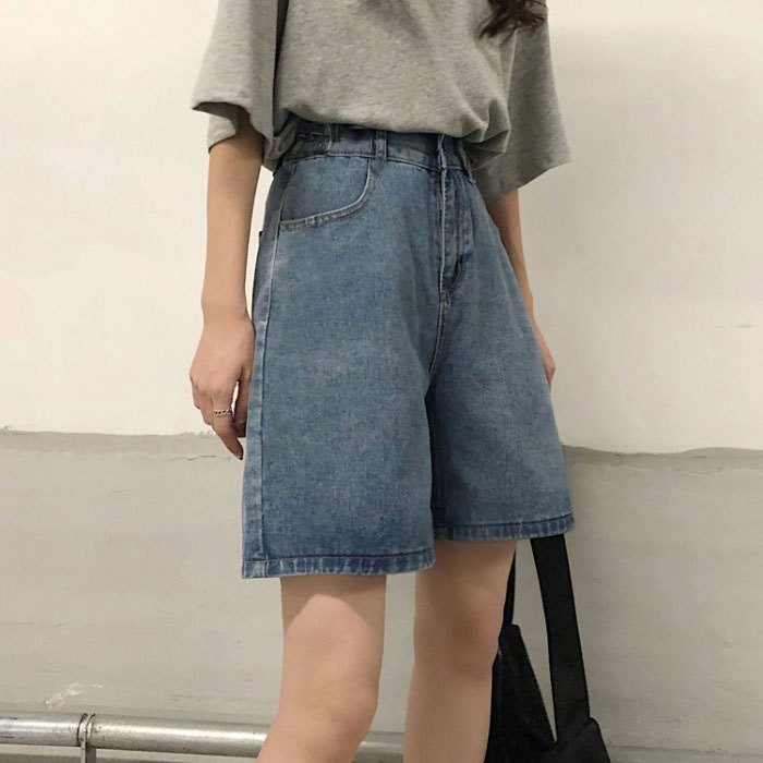 👖919JEANS👖 กางเกงยีนส์ขาสั้นแบบไม่ยืดหยุ่น กางเกงยีนส์กางเกงยีนส์ผู้หญิงยีนส์ขาสั้นกางเกง 5 ส่วน - รูปที่ 5