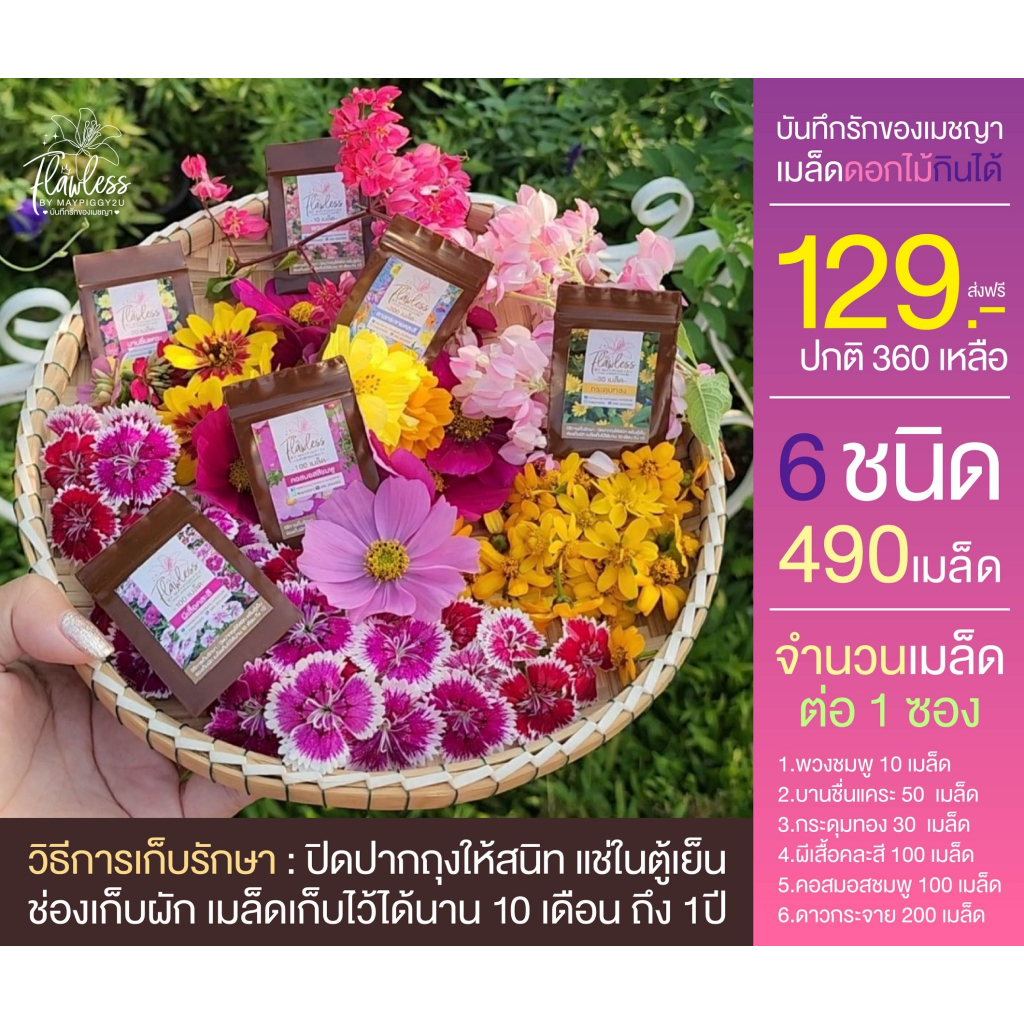 เมล็ดดอกไม้กินได้ 6 ชนิด สำหรับมือใหม่หัดปลูก งอกไม่ยาก ทนร้อน ส่งไว #บันทึกรักของเมชญา