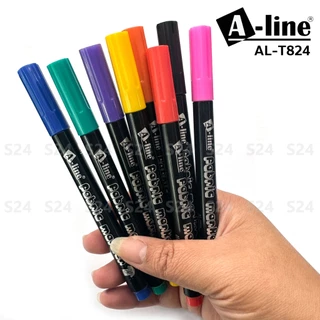 ปากกาเขียนผ้า ปากกาเพ้นท์ผ้า เสื้อ รองเท้า A-line Fabric Marker รุ่น AL-T824 (มี 8 สีให้เลือก) [S24]