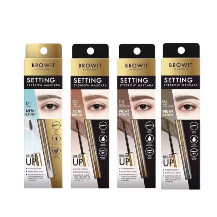(1 ชิ้น) Browit By Nongchat Setting Eyebrow Mascara บราวอิท เซ็ตติ้ง อายบราว มาสคาร่า 2g.