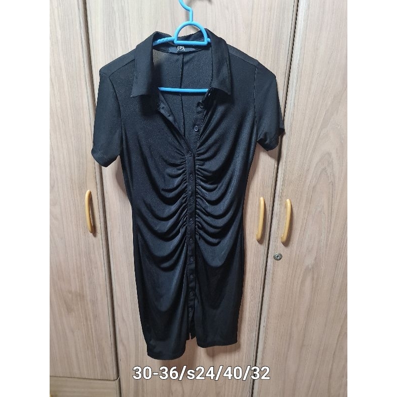 cps chaps เดรสคอปกกระดุมหน้ามือ2 สวย ป้ายs