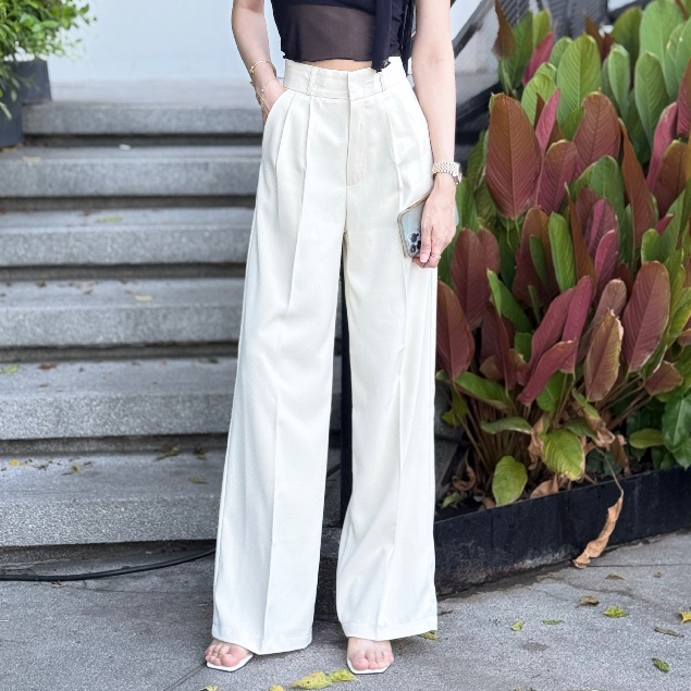 MN36 กางเกงผ้าขากระบอก