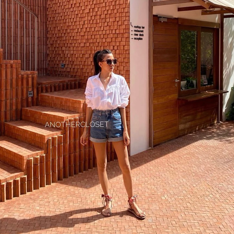 anothercloset oxford shirt white เสื้อเชิ้ตขาว เสื้อเชิ้ต oxford ทรงหลวม another closet