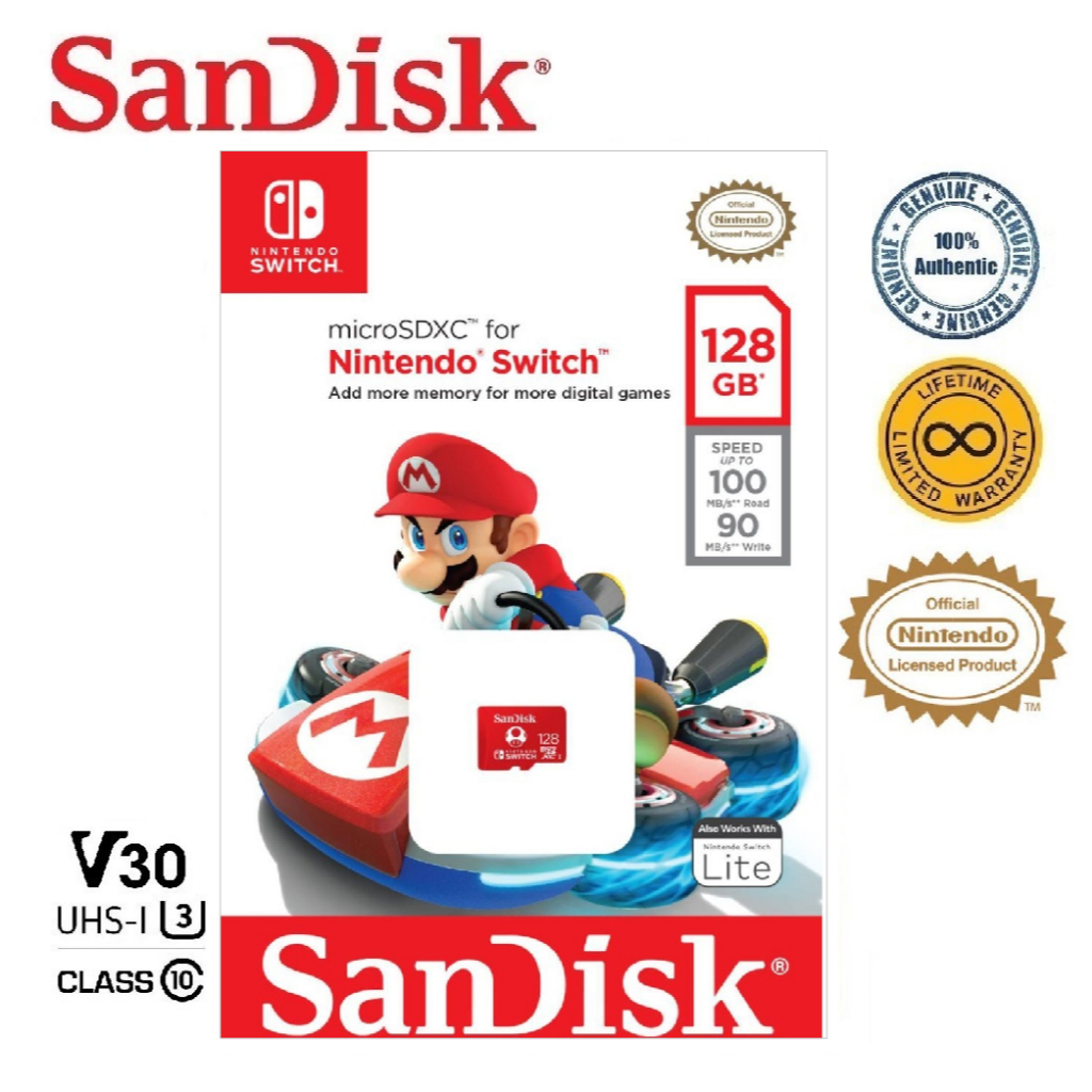 SanDisk 128GB Micro SDXC for Nintendo Switch