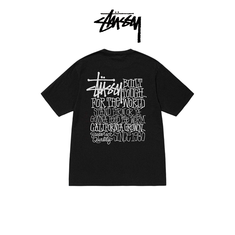 『 Stussy 』✈️พร้อมส่ง/ เสื้อ Stussy CALIFORNIA TEE  การพ่นสีตัวอักษรบนหลัง