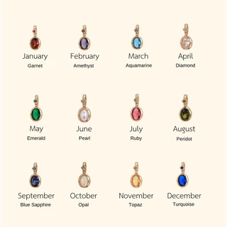 สร้อยคออัญมณีประจำเดือนเกิด aura theory birthstone necklace
