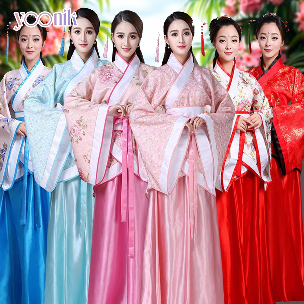 ชุดจีนโบราณ ฮั่นฟู มีให้เลือกหลายสี ระบายอากาศได้ดี เหมาะสำหรับผู้หญิง
