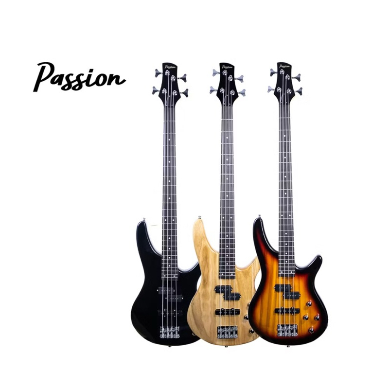 Passion IB4 PJ Bass Guitar กีตาร์เบส 4 สาย ทรง Ibanez , 24 เฟรต ปิ๊กอัพ Passive Precision ไม้เอล์มวู