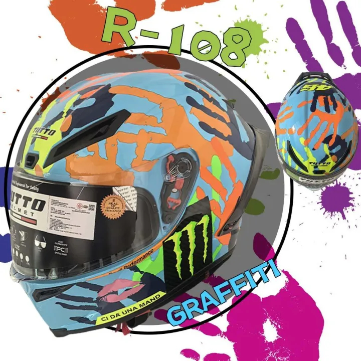 TUTTO K6 แถมฟรี3เด้ง หมวกกันน็อค หมวกกันน็อกเต็มใบ กันน็อคเต็มใบชิวทึบ โฉมใหม่ รองรับการติดตั้งบลูทูธ - รูปที่ 2