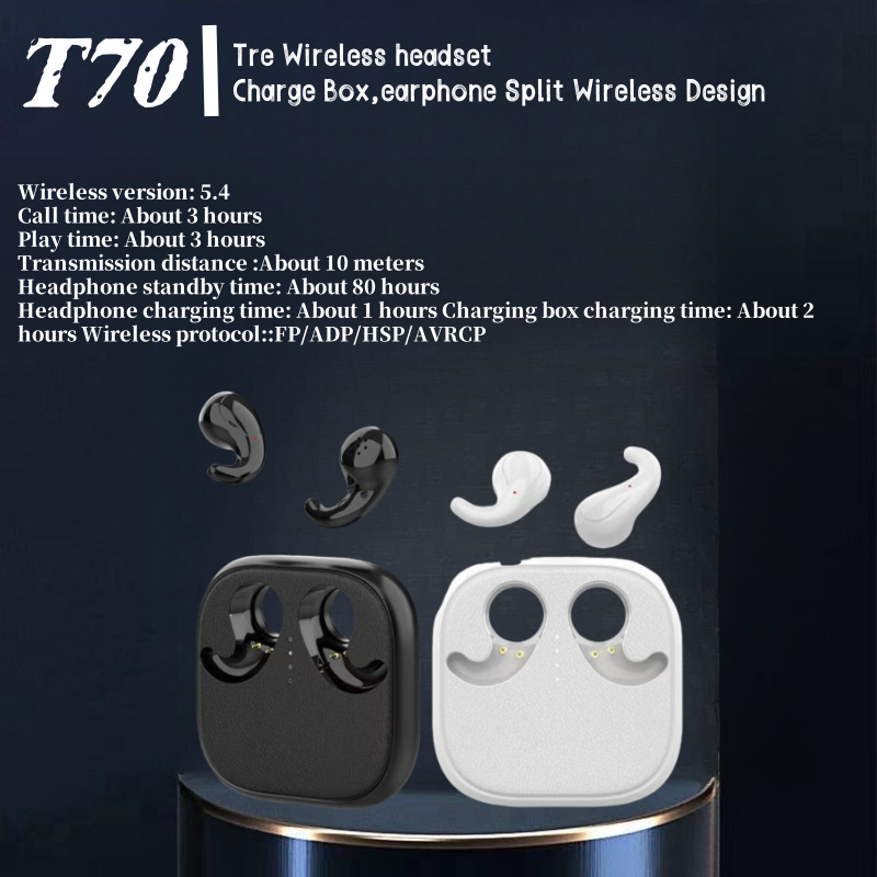 พร้อมส่งจากไทย หูฟังบลูทูธ รุ่นTWS T70 หูฟังไร้สาย BT Version 5.4 หูฟังเสียงดี พกพาสะดวก ขนาดกะทัดรัด