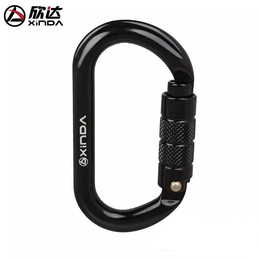 คาราบิเนอร์ทรงโอ รับน้ำหนักได้ 25 KN  Carabiner O-tyep Auto ล็อค ยี่ห้อ: XINDA XD-8122N