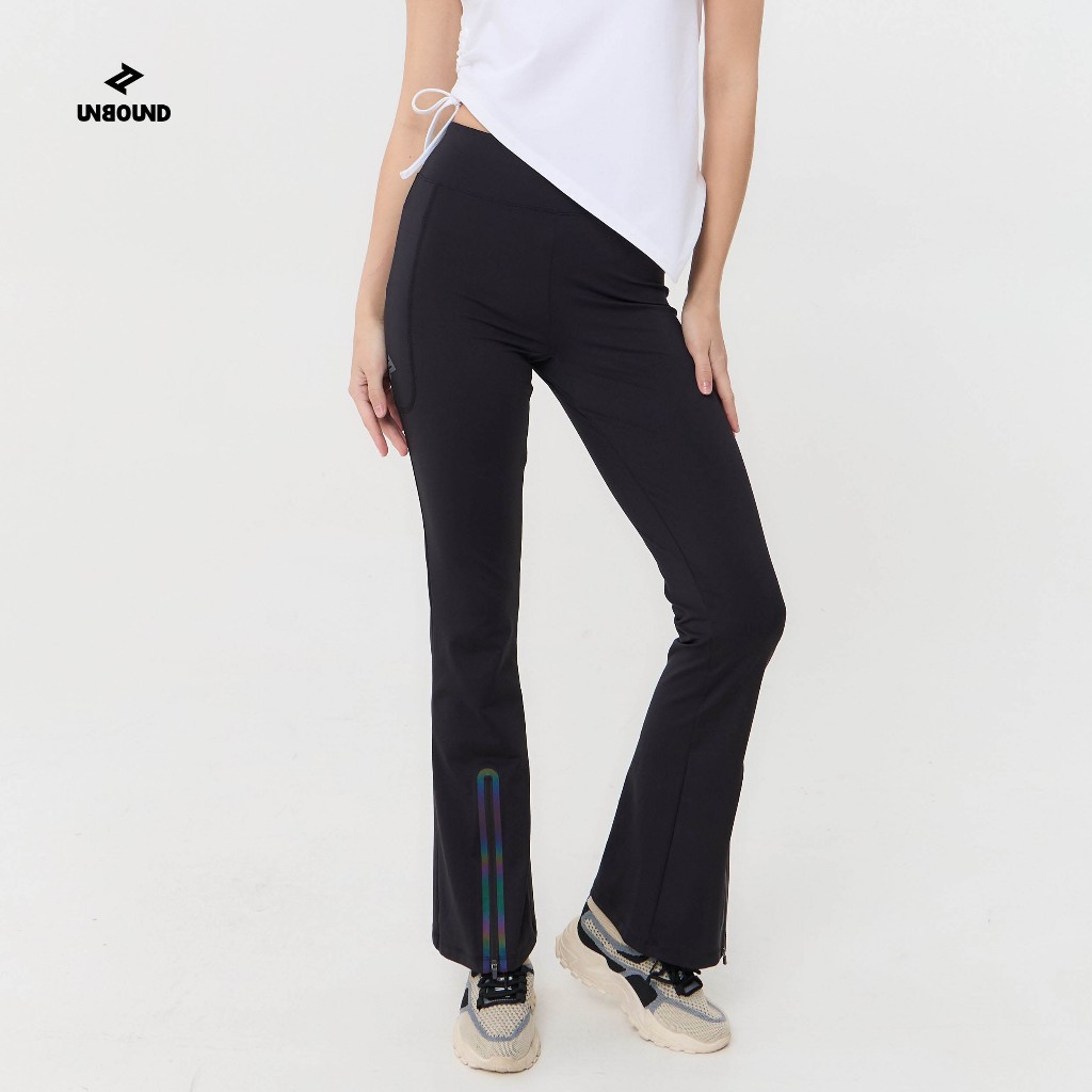 UNBOUND ASTRO CAMO STELLA NOVA HIGH WAIST FLARED LEGGINGS กางเกงเลคกิ้งขาม้าสีดำทรงสวย