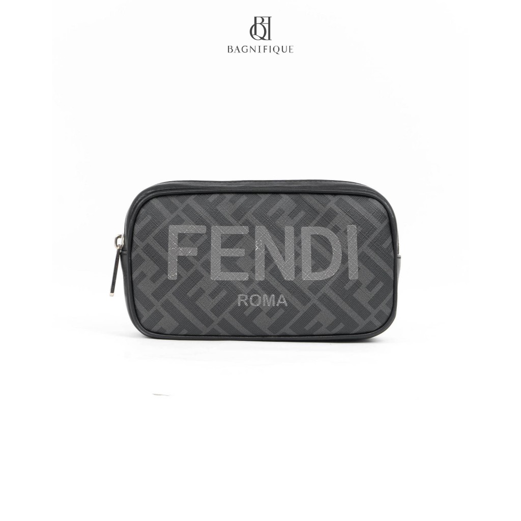F E N D I ZUCCA CAMERA 7 BLACK CANVAS SHW