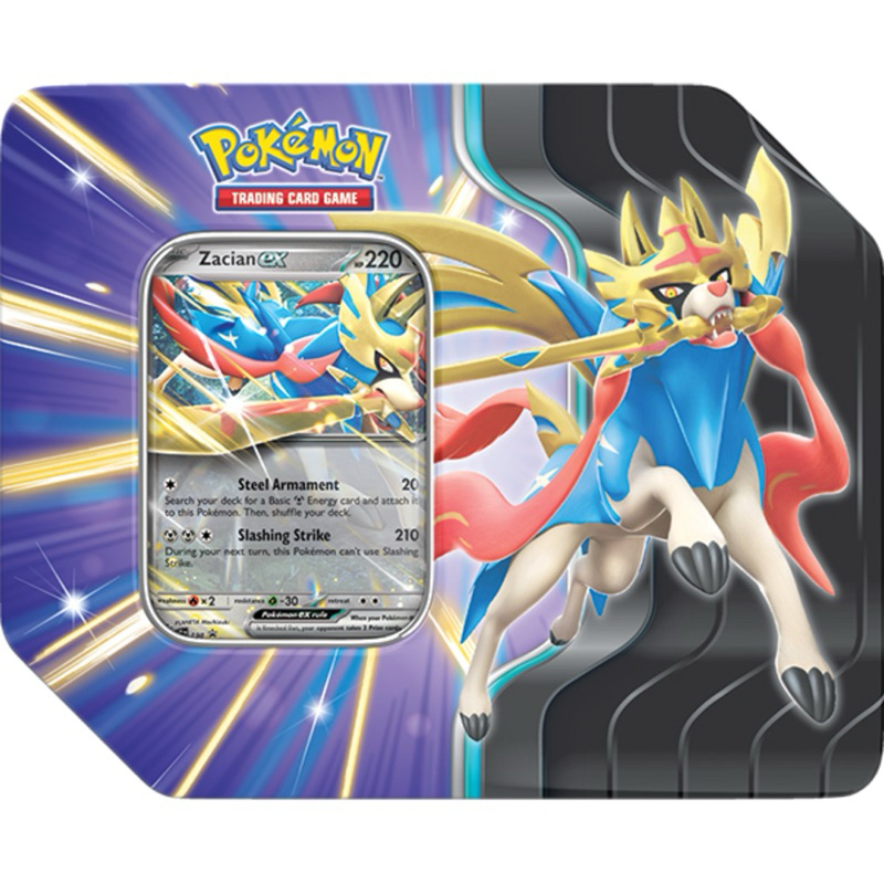 Pre-Order Slashing Legends Tin - Zacian ex