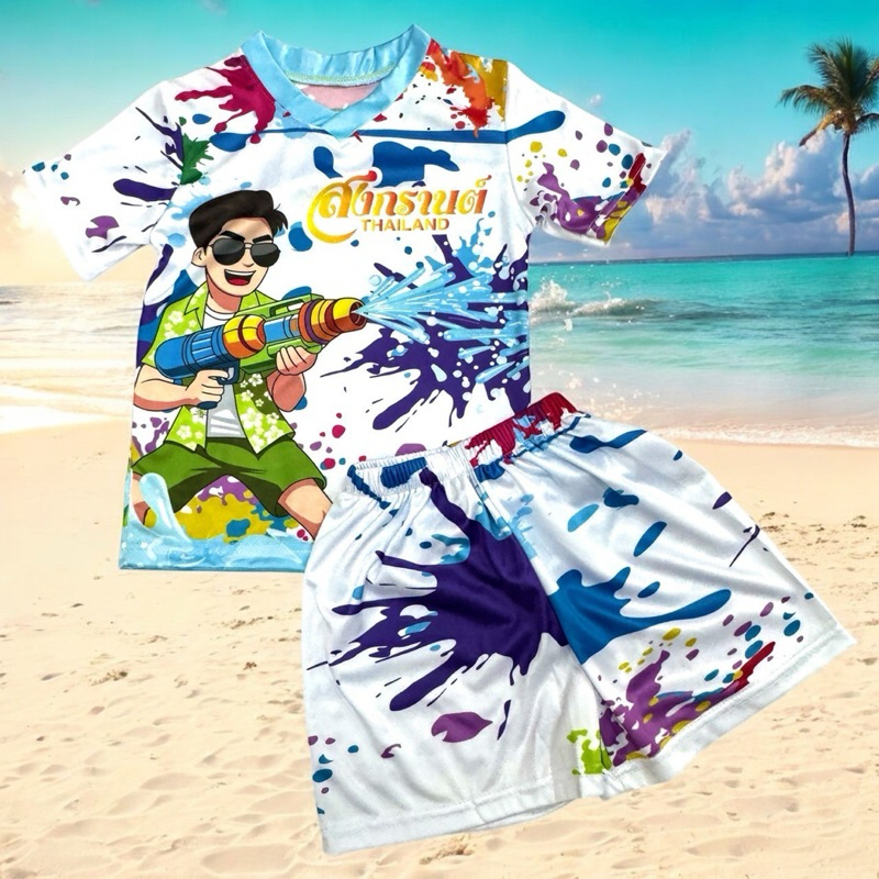 เสื้อสงกรานต์เด็กSongkran2026เสื้อยืดแห้งเร็วระบายอากาศได้เสื้อยืดบางมากเสื้อยืดพิเศษเสื้อยืดเทศกาล รูปที่ 6