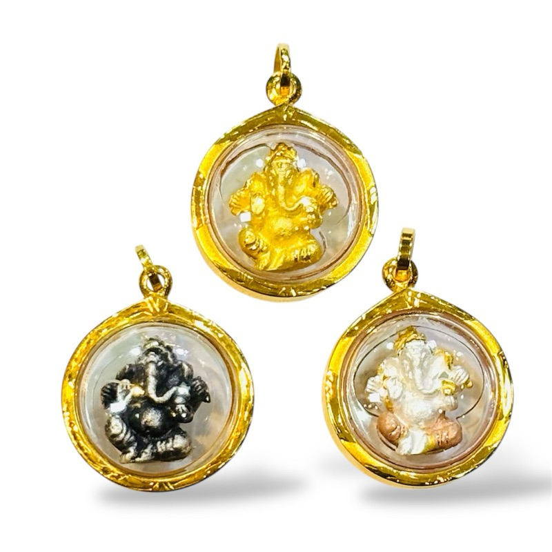 จี้พระพิฆเนศ กรอบทอง75% (18K) มีใบประกัน KPTGOLD