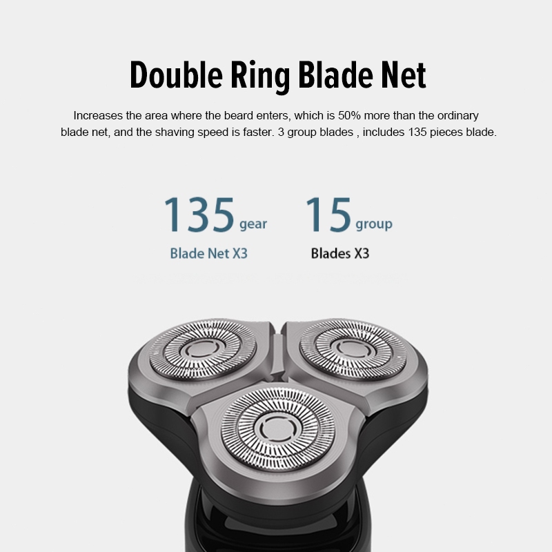 Xiaomi Mijia Electric Shaver S500 ที่โกนหนวดไฟฟ้า ที่โกนหนวด เครื่องโกนหนวดไฟฟ้า เครื่องโกนหนวด จอLED กันน้ำIPX7 - รูปที่ 5