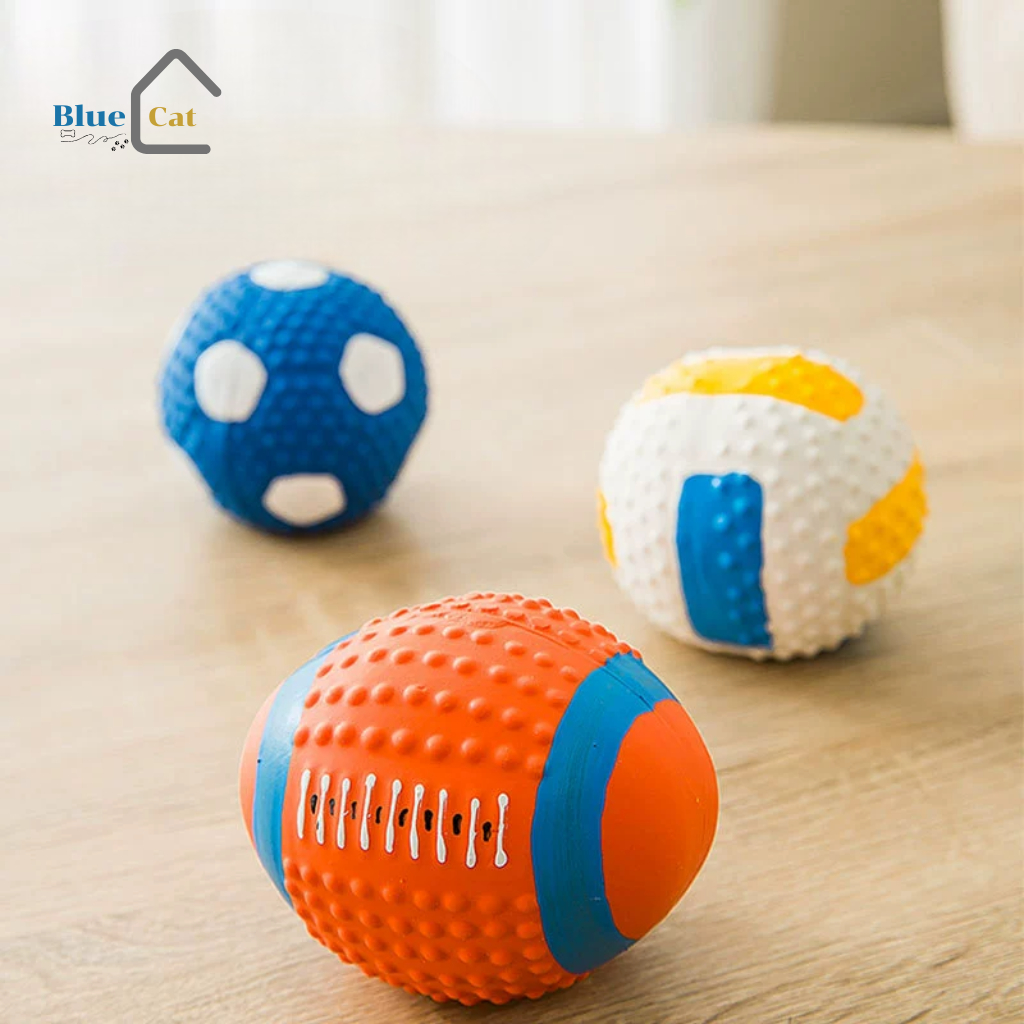 Bluecat19 ของเล่นหมา ของเล่นสัตว์เลี้ยง บอลหมา ลูกบอลของเล่นหมา ลูกบอลสุนัข ลูกบอลหมามีเสียง ฝึกหมา
