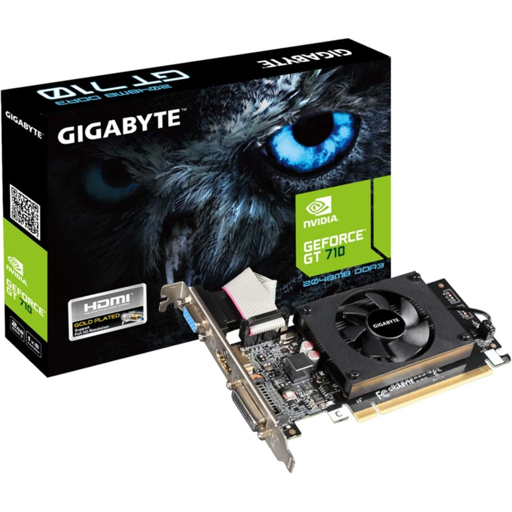 VGA (การ์ดแสดงผล) GIGABYTE GT710 2GB DDR3 64 BIT (GV-N710D3-2GL)