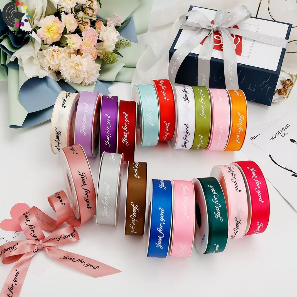 ริบบิ้นผ้าไหมซาติน ลายตัวอักษร Just for You 25 มม. ยาว สําหรับตกแต่งบ้าน งานแต่งงาน คริสต์มาส DIY  สําหรับตกแต่งเค้ก - รูปที่ 5