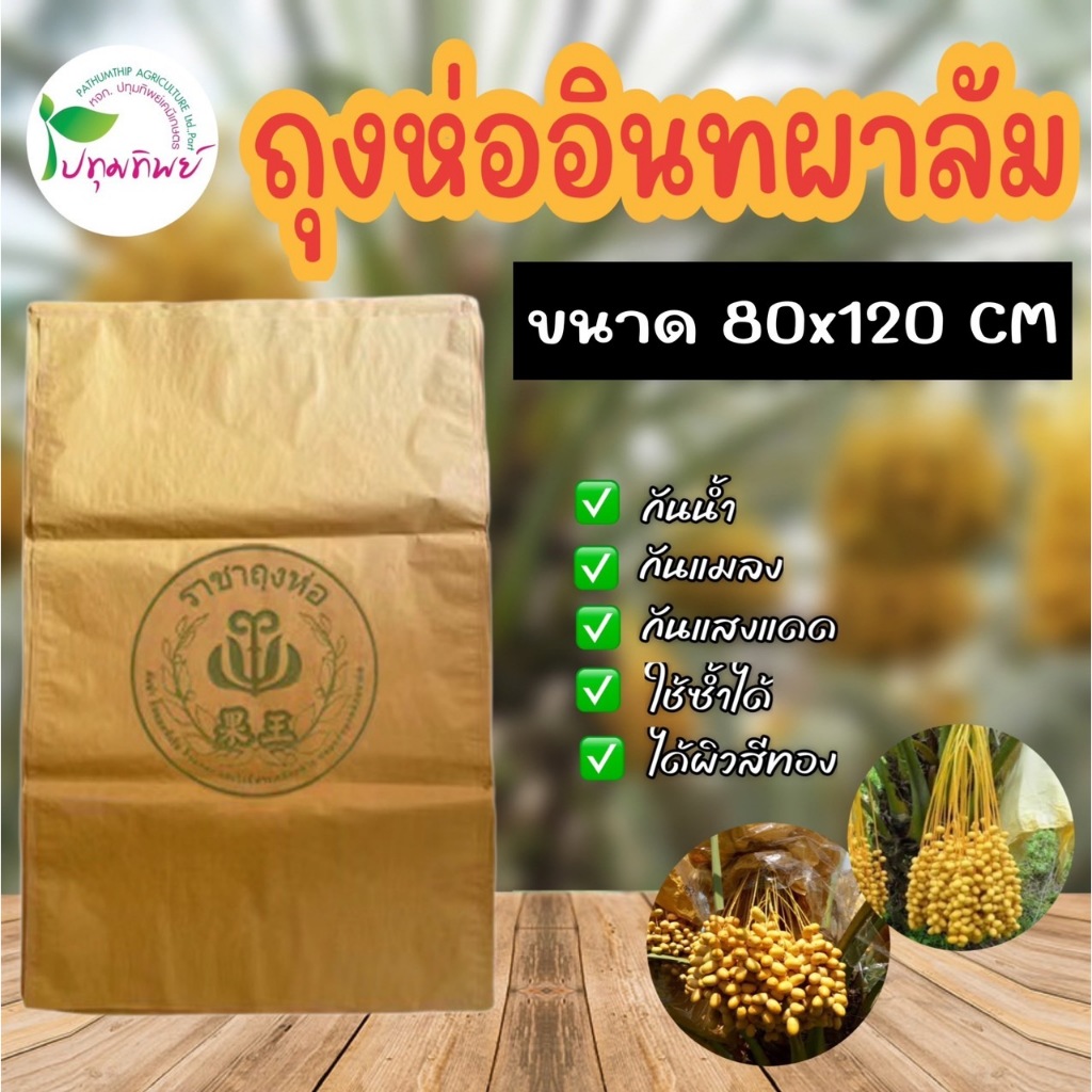 ถุงน้ำตาลห่ออินผาลัม ขนาด 80x120 CM แพ็คละ 10 ใบ