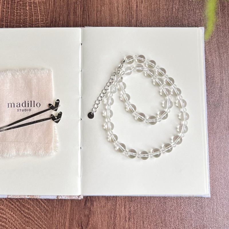 madillo sponge necklace สร้อยใส รอยสลับใหญ่ แมตช์กับชุดไหนก็ปัง