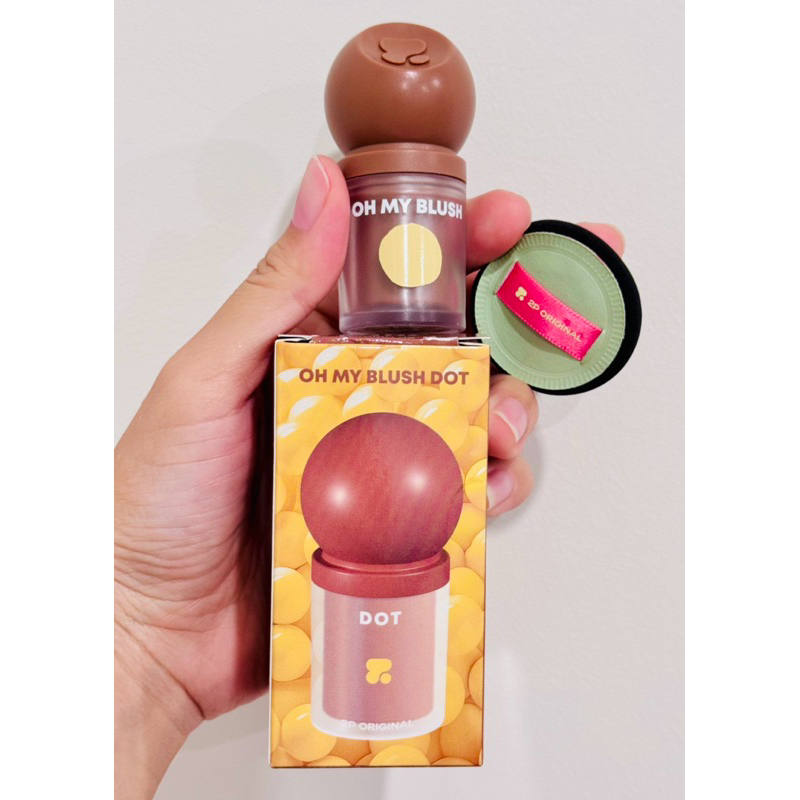 [พร้อมส่ง] ส่งต่อ 2P OH MY BLUSH DOT #บลัชหัวโต #ohmyblushdot 3g (ใช้น้อยครั้ง) สี 08 Sand Dolla คอน