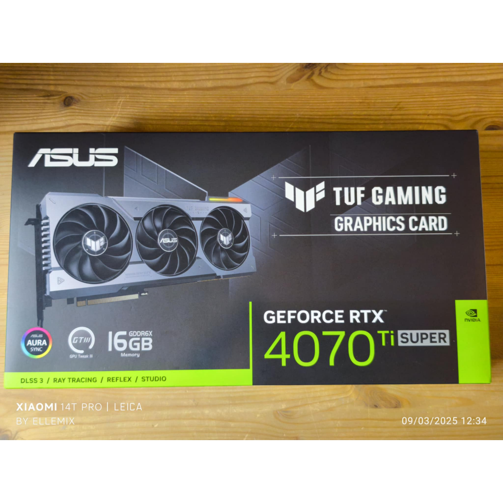 RTX 4070 TI SUPER - ASUS TUF 16GB GDDR6X  มือสอง ประกันศูนย์ไทย ครบกล่อง