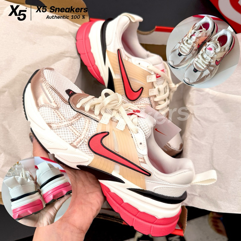 Nike ของแท้ 100% V2K สีชมพูโรลโกล