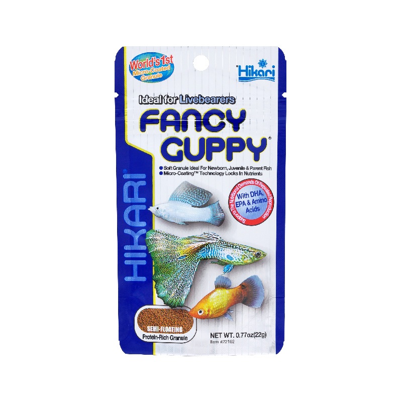 Hikari Tropical FANCY GUPPY(22g.)อาหารปลาหางนกยูงและปลาในเขตร้อนชื้นขนาดเล็ก