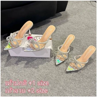 (แบรนด์ไทย) GiftRich No.16 Princess รองเท้าคัทชูหัวแหลม(โบว์เพชร)