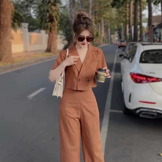 งานเข้าใหม่ ** สินค้าพร้อมส่ง ** งานเช็ทออกงานสวยๆ เป็นงานกระดุมหลัง(เนื้อผ้าครัช ไม่บางจ้า)