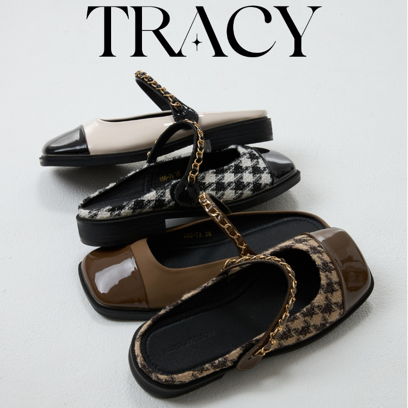 TRACY - MARSHMELLOW รองเท้า MARY JANE พื้นนุ่มนิ่มเปิดส้นหัวตัด