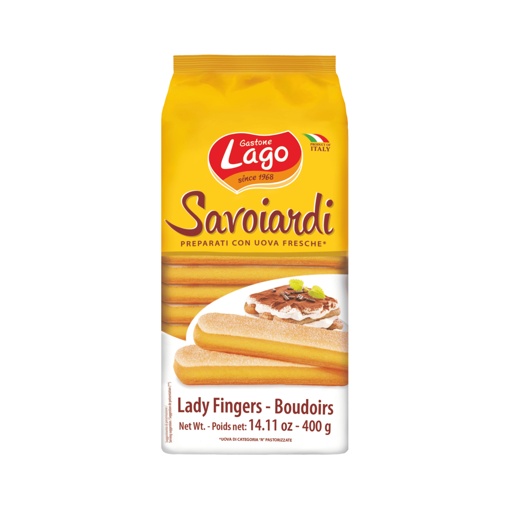 (แพ็ก 6 ถุง) Lago Biscuits Lady Finger 400 กรัม ลาโก้ บิสกิตเลดี้ฟิงเกอร์ สำหรับทิรามิสุ 400 กรัม