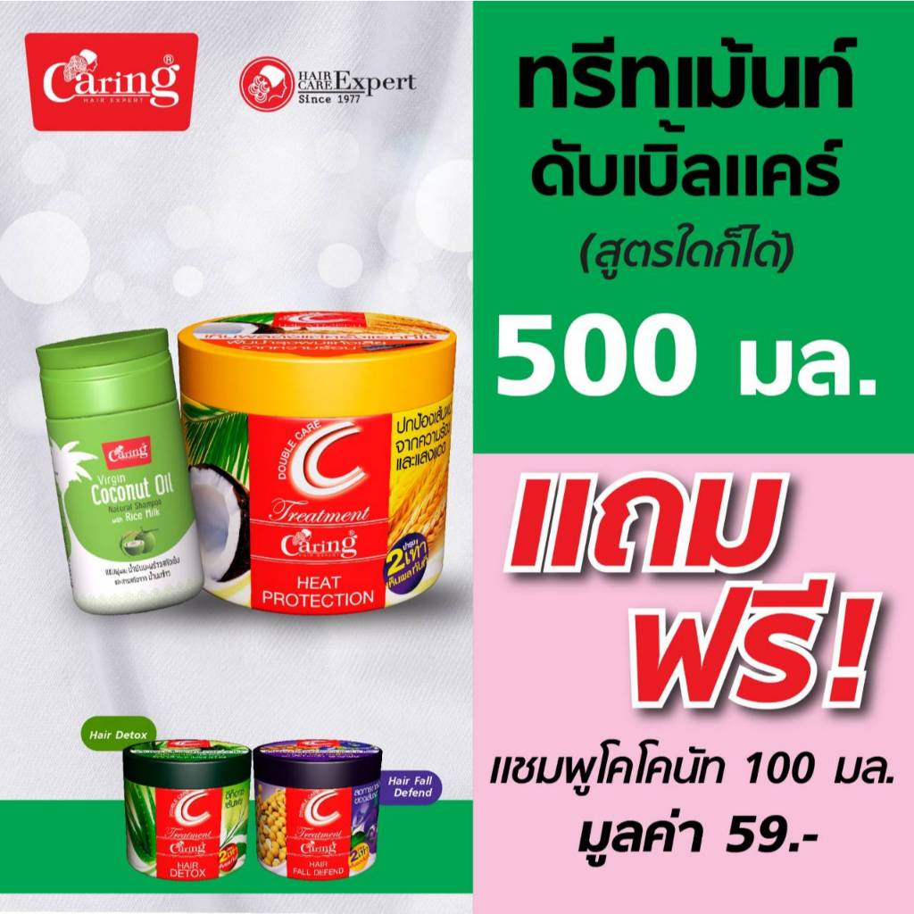 Double Care Treatment Heat Protection C ทรีทเม้นท์บํารุงผม สูตรปกป้องผมจากความร้อน 2 เท่า 500 มล.