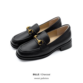 Sweet Palettes รองเท้าหนังแกะ Billie Charcoal