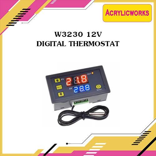 W3230 12V ดิจิตอลเทอร์โมสตัทใช้ควบคุมอุณหภูมิ ใช้กับอุปกรณ์ทำความร้อน-ความเย็นได้