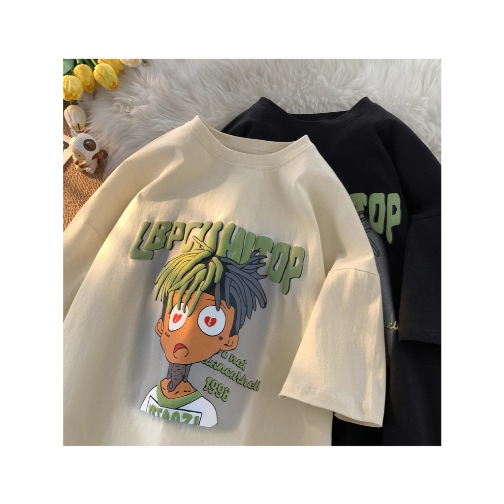 เสื้อยืดเด็กชายแขนสั้นประมาณ 2025 เด็กชายกลางฤดูร้อนผ้าฝ้ายผ้าฝ้ายหลวมเด็กเสื้อ
